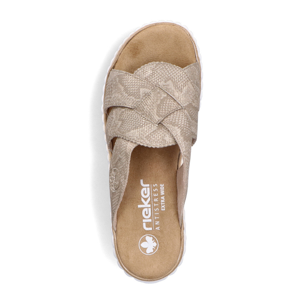 detail Dámské nazouváky RIEKER 63280-64 béžová S5