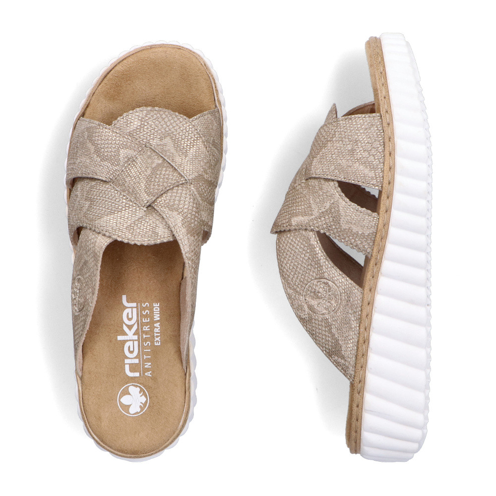 detail Dámské nazouváky RIEKER 63280-64 béžová S5