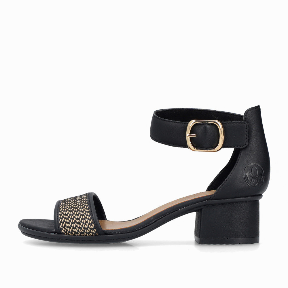 detail Dámské sandály RIEKER 64952-00 černá S5