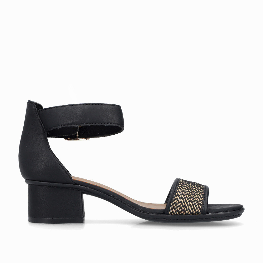 detail Dámské sandály RIEKER 64952-00 černá S5