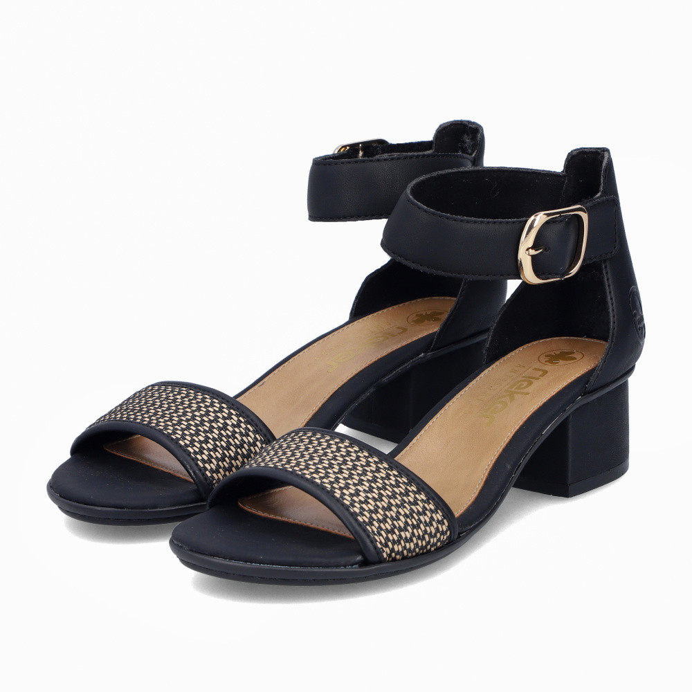 detail Dámské sandály RIEKER 64952-00 černá S5