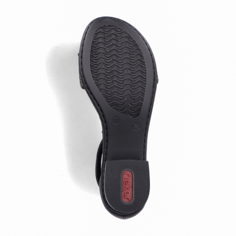 detail Dámské sandály RIEKER 64952-00 černá S5