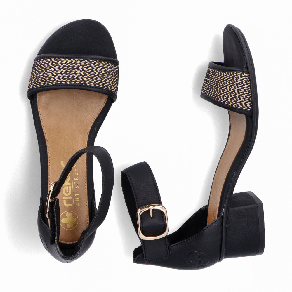 detail Dámské sandály RIEKER 64952-00 černá S5