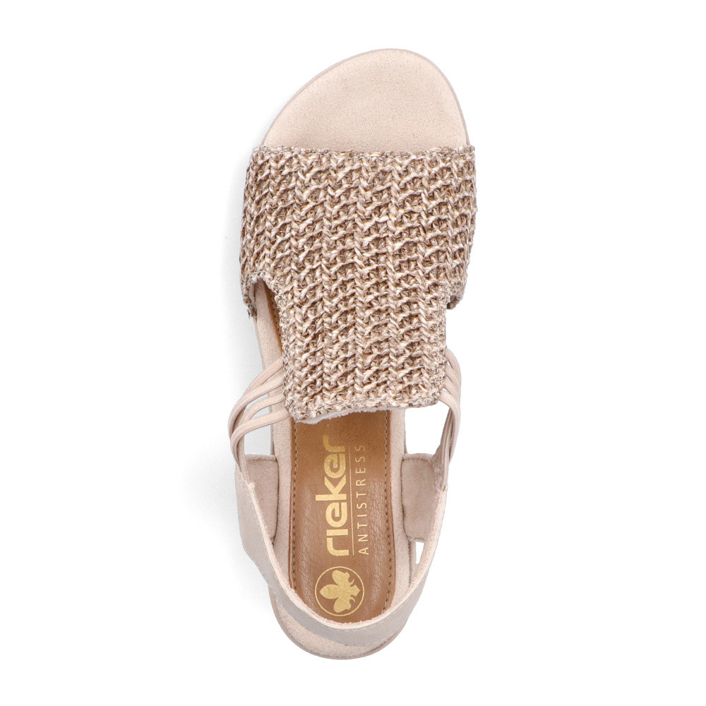 detail Dámské sandály RIEKER 64962-60 béžová S5
