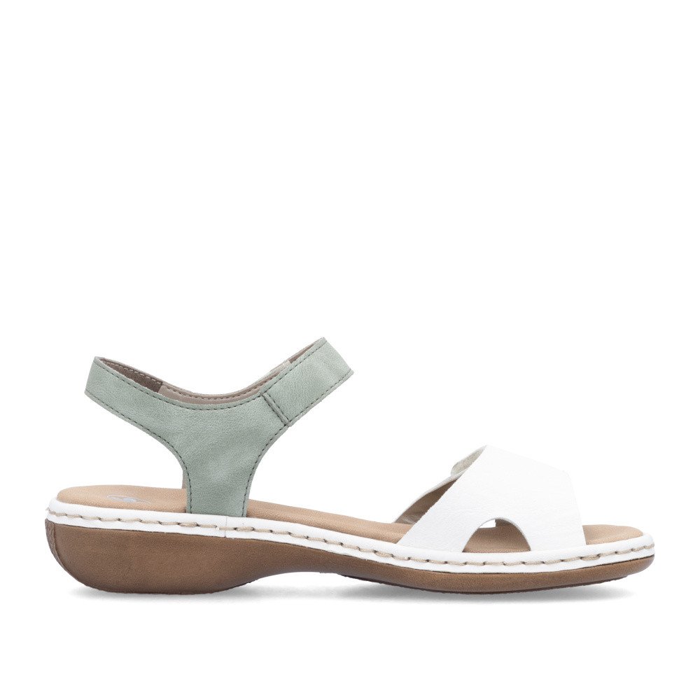 detail Dámské sandály RIEKER 65986-80 bílá S5