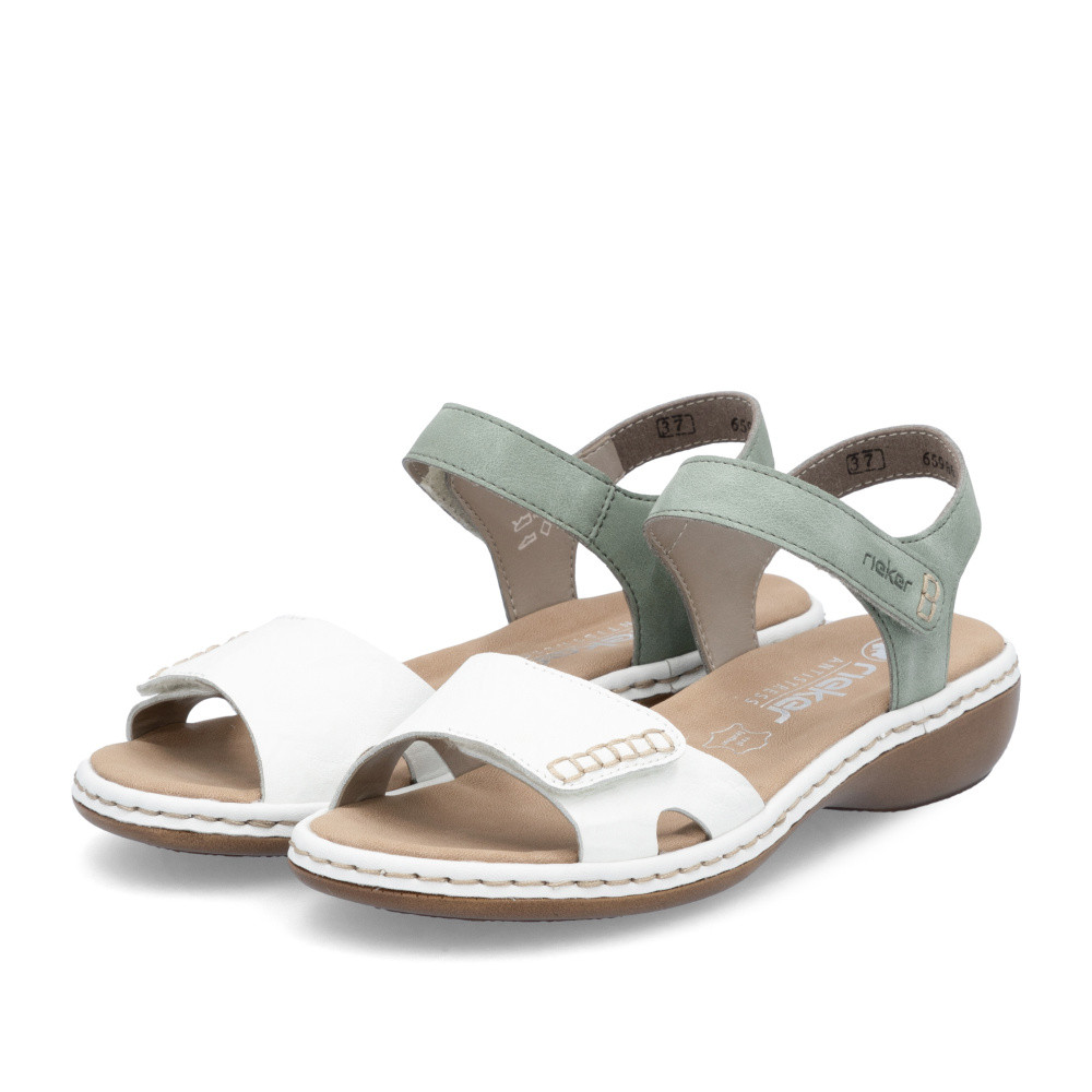 detail Dámské sandály RIEKER 65986-80 bílá S5