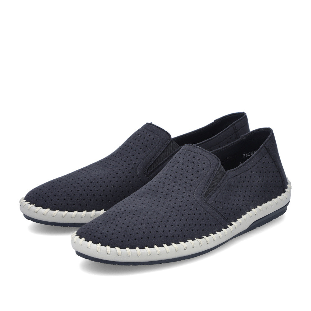 detail Pánské mokasíny RIEKER B4555-14 modrá S5