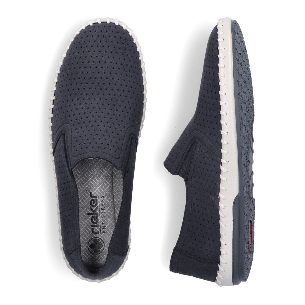 detail Pánské mokasíny RIEKER B4555-14 modrá S5