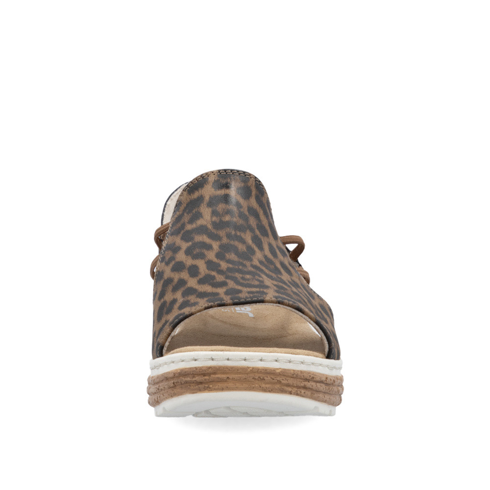 detail Dámské sandály RIEKER 62741-90 hnědá S5