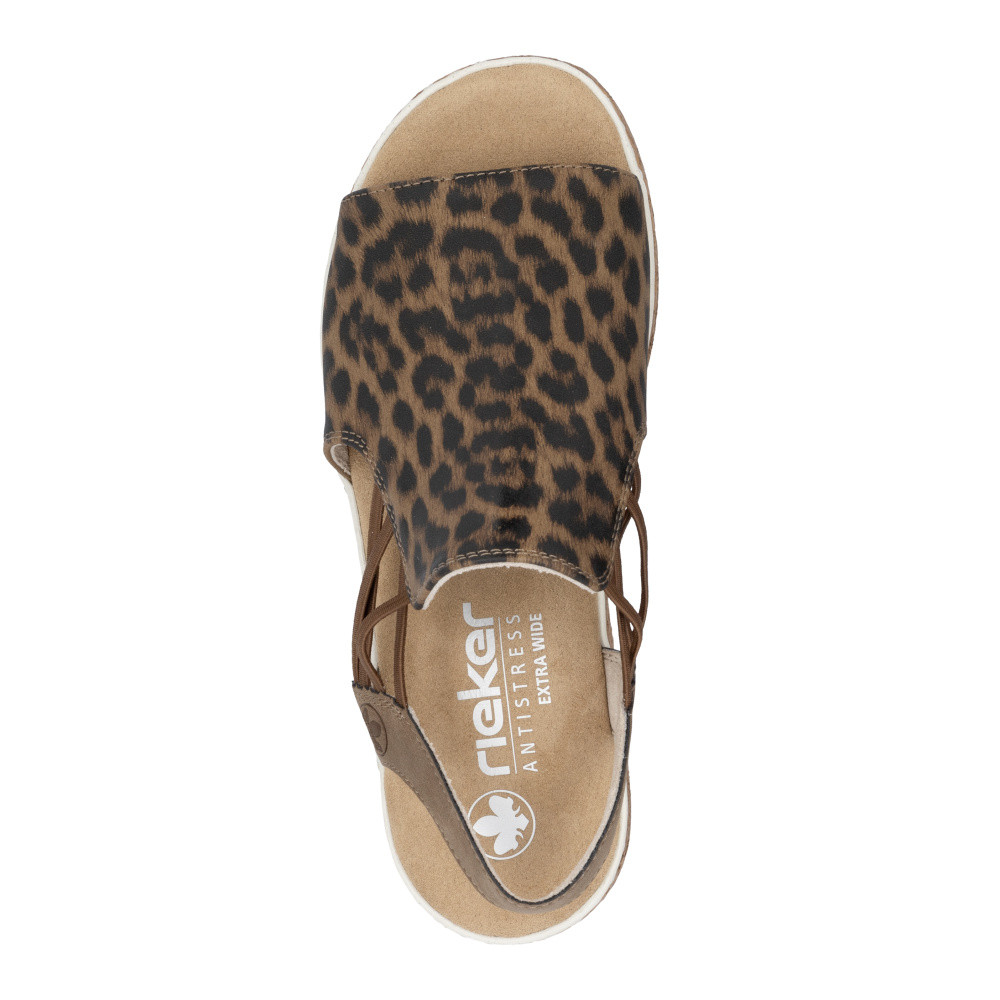 detail Dámské sandály RIEKER 62741-90 hnědá S5