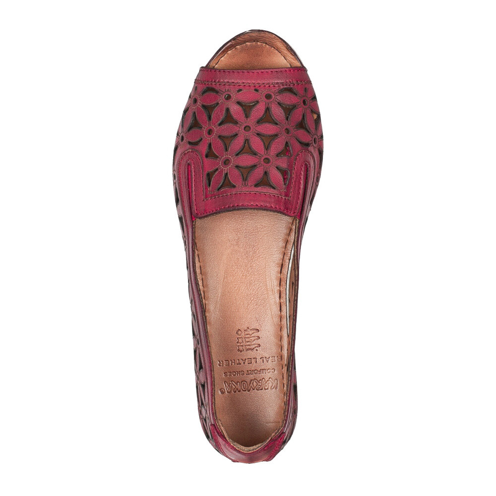 detail Dámské baleríny IBERIUS 1105-497 červená S5