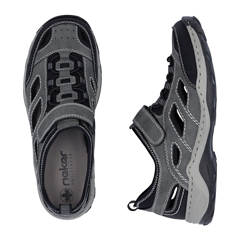 detail Pánské sandály RIEKER 08063-45 šedá S6