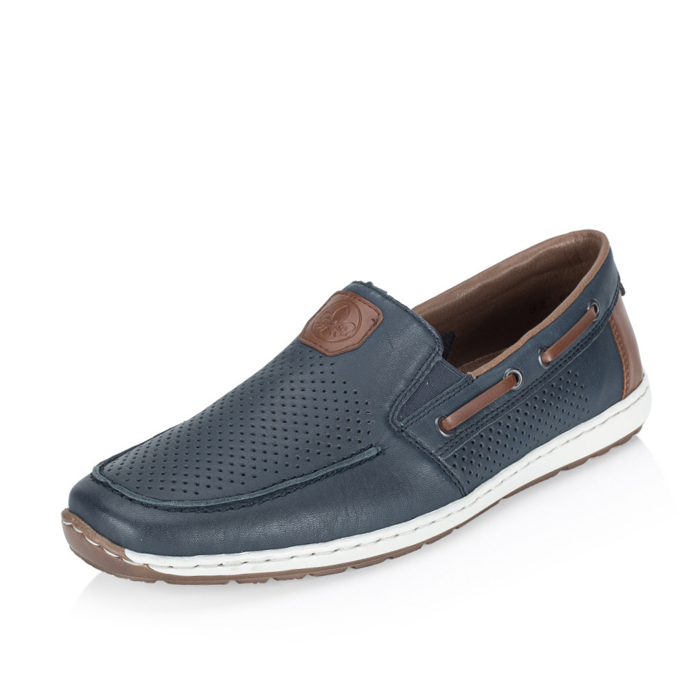 detail Pánské mokasíny RIEKER 08867-14 modrá S6