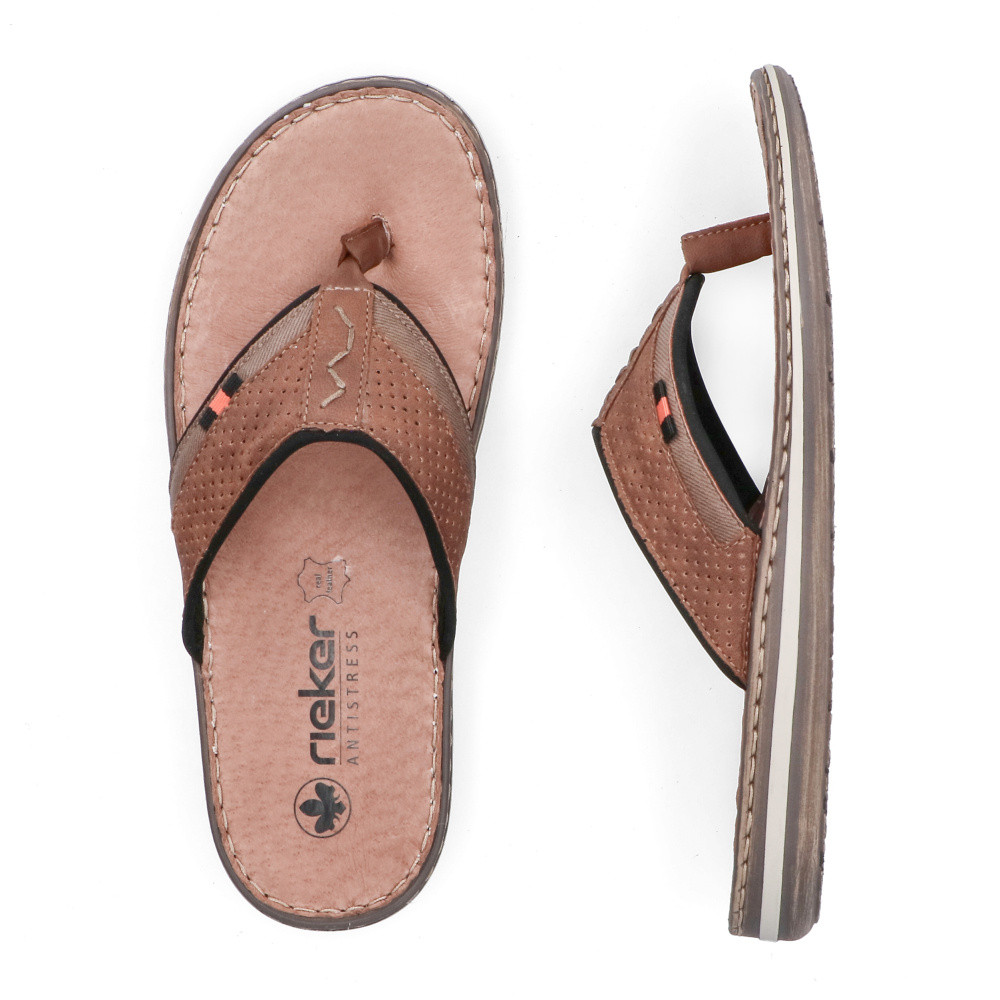 detail Pánské žabky RIEKER 21084-23 hnědá S6