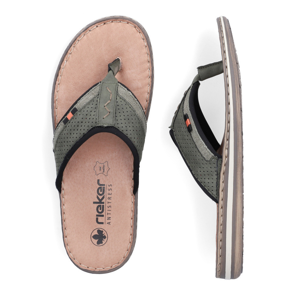 detail Pánské žabky RIEKER 21084-54 zelená S6