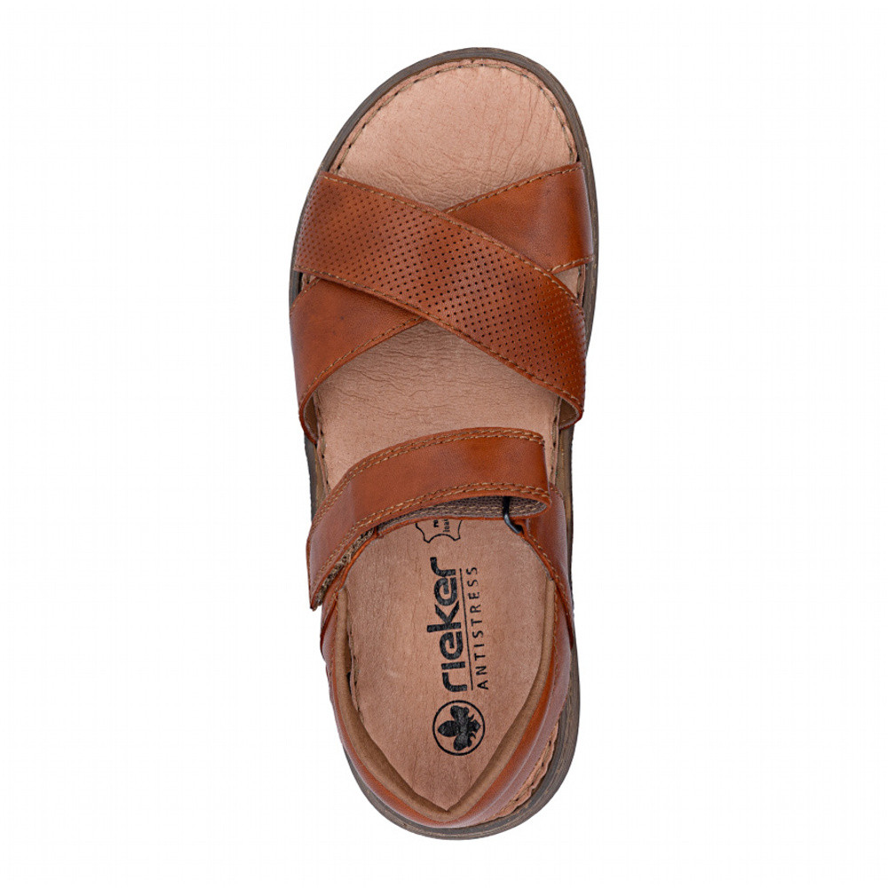 detail Pánské sandály RIEKER 22055-24 hnědá S6