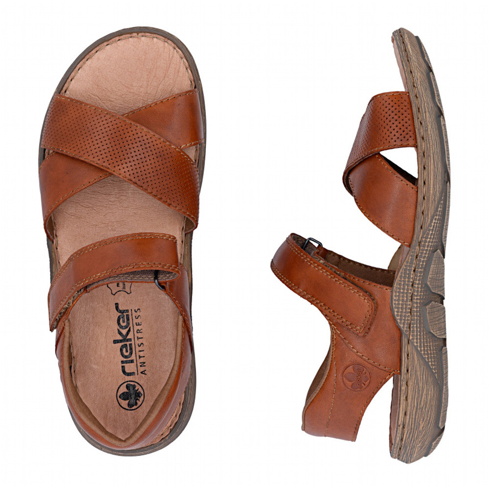 detail Pánské sandály RIEKER 22055-24 hnědá S6
