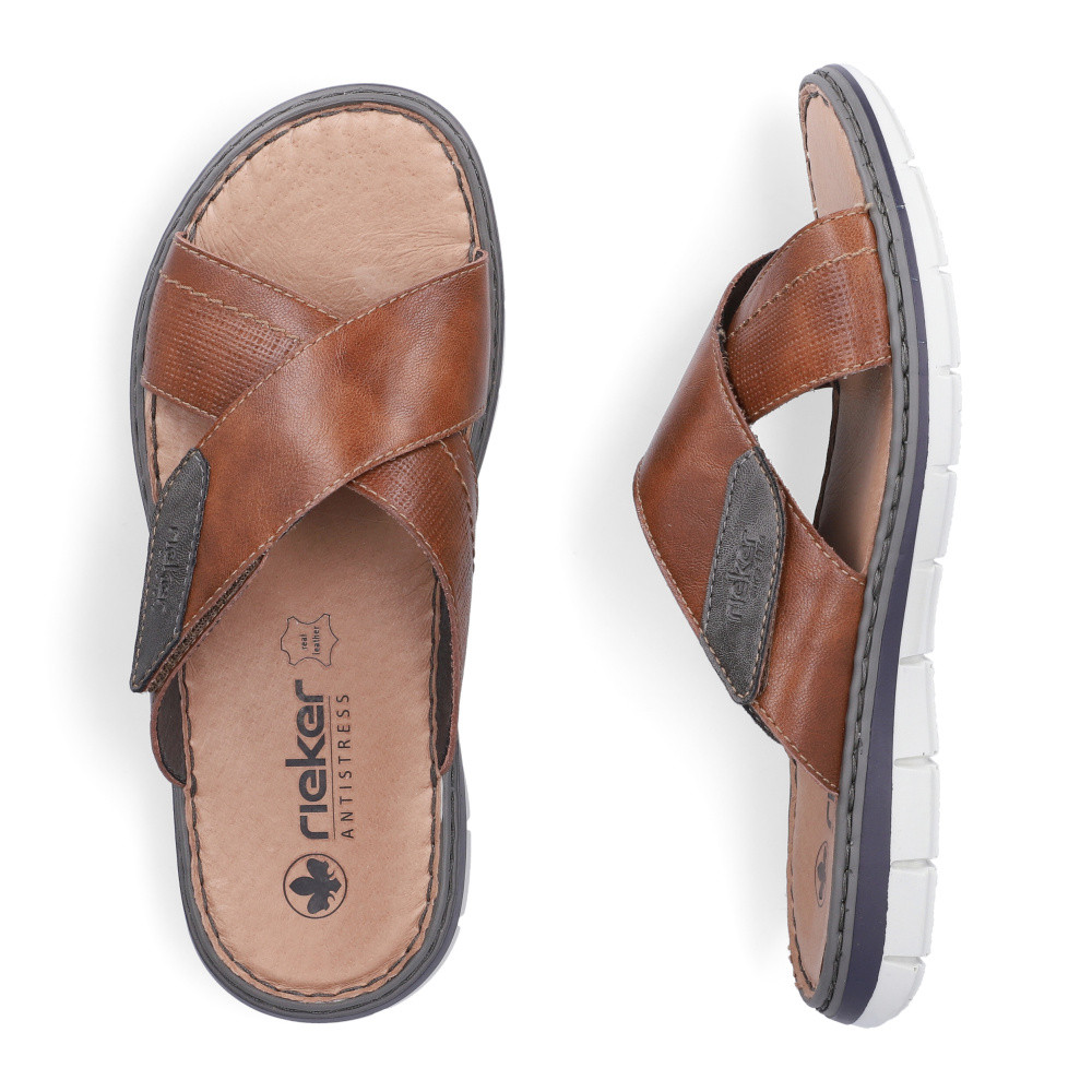 detail Pánské nazouváky RIEKER 25151-24 hnědá S6