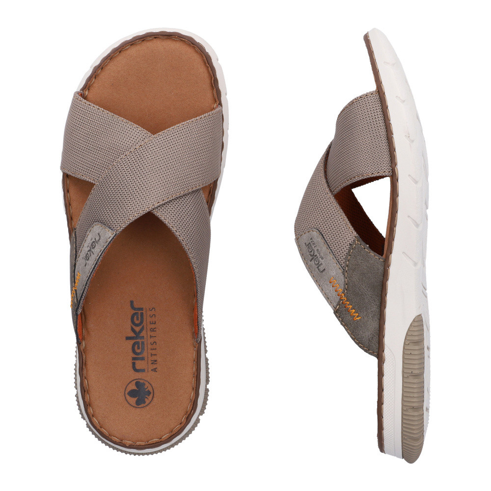 detail Pánské nazouváky RIEKER 25250-64 béžová S6