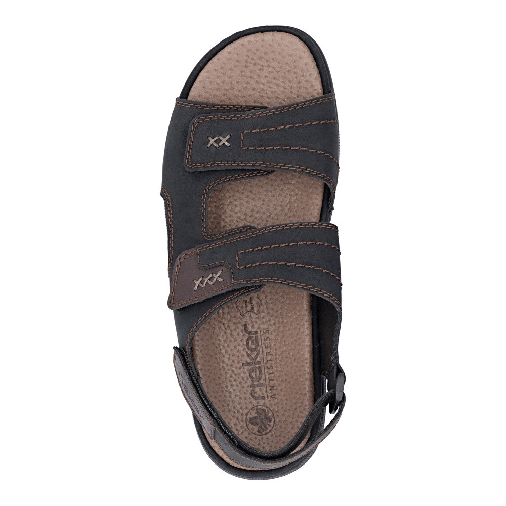 detail Pánské sandály RIEKER 25561-00 černá S6