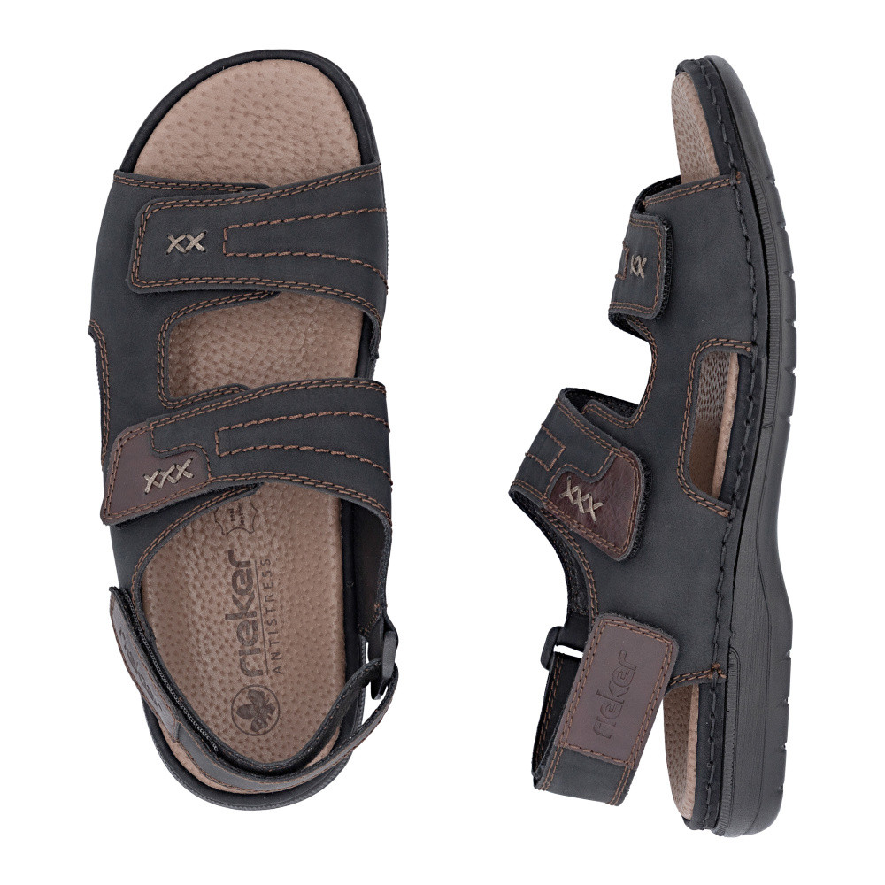 detail Pánské sandály RIEKER 25561-00 černá S6