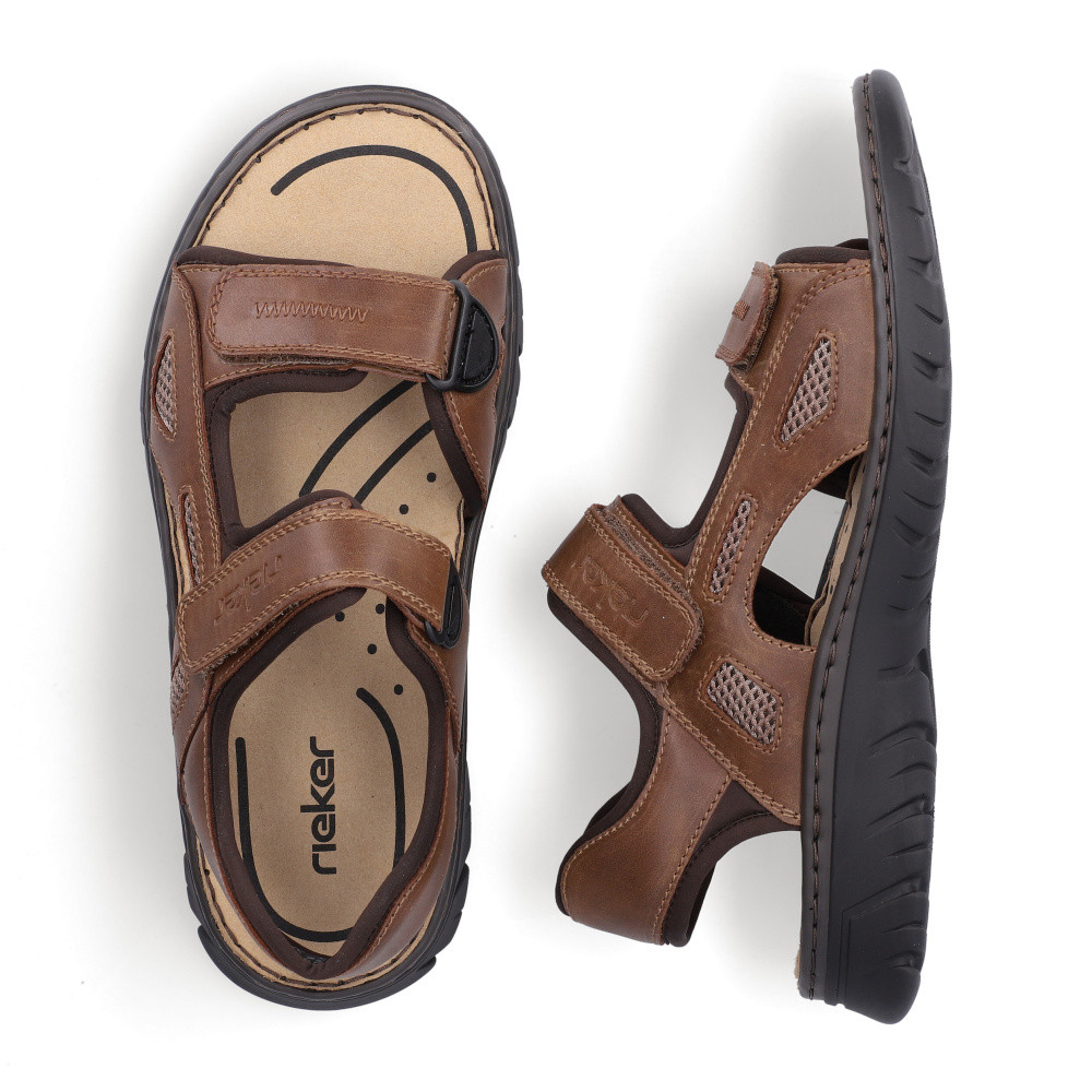 detail Pánské sandály RIEKER 26761-22 hnědá S6