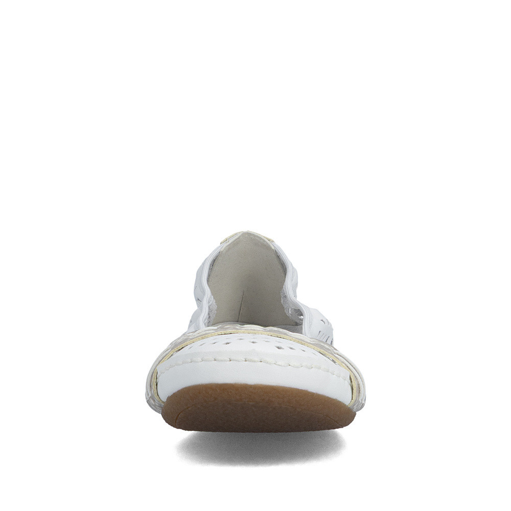 detail Dámské baleríny RIEKER 41430-81 bílá S6