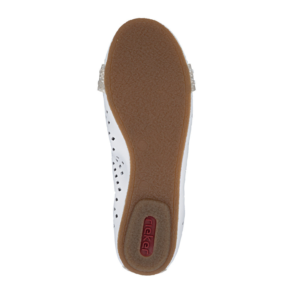 detail Dámské baleríny RIEKER 41430-81 bílá S6