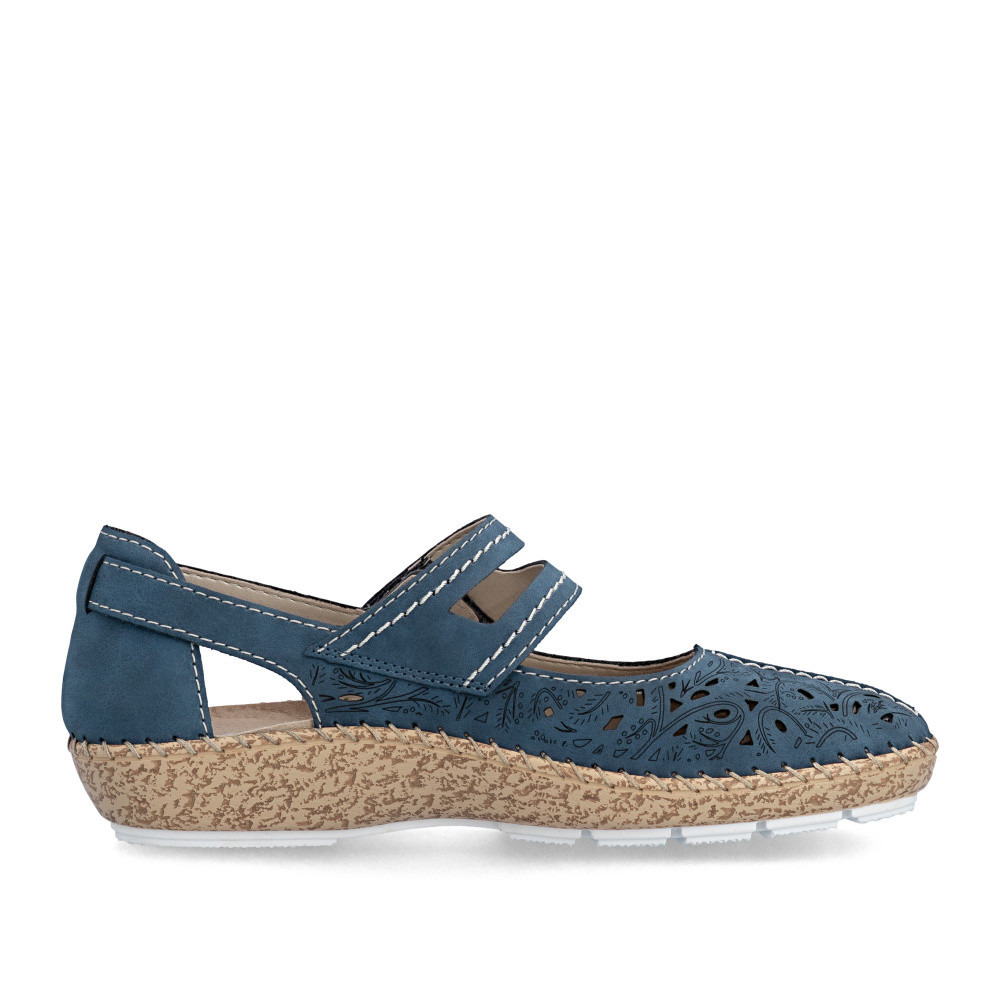 detail Dámské baleríny RIEKER 44872-14 modrá S6