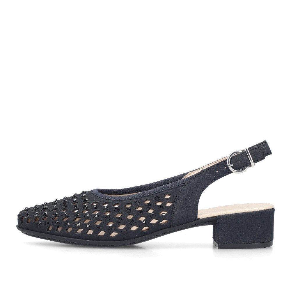 detail Dámské lodičky RIEKER 47074-14 modrá S6