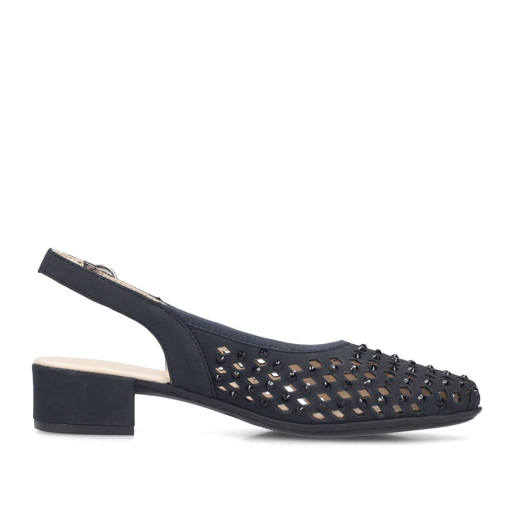 detail Dámské lodičky RIEKER 47074-14 modrá S6