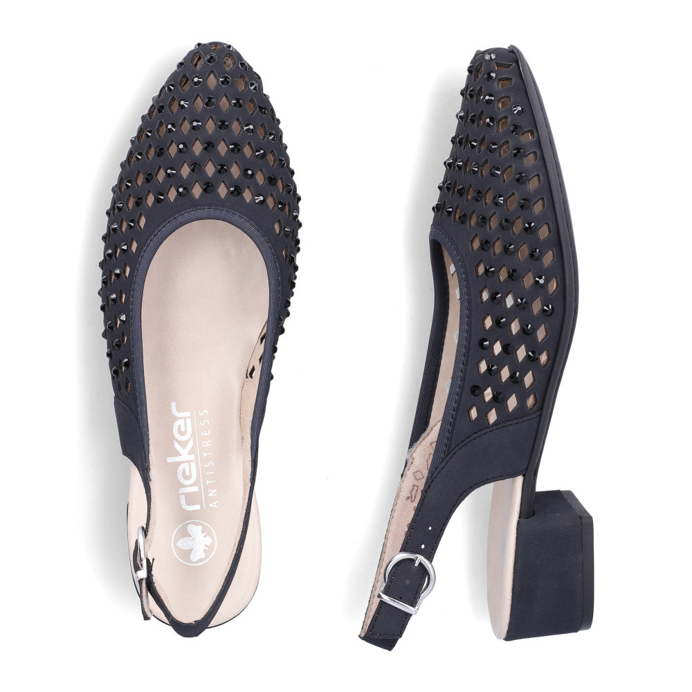 detail Dámské lodičky RIEKER 47074-14 modrá S6