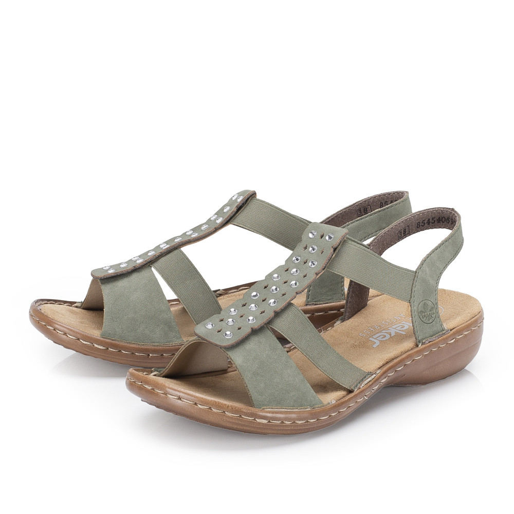 detail Dámské sandály RIEKER 60883-52 zelená S6