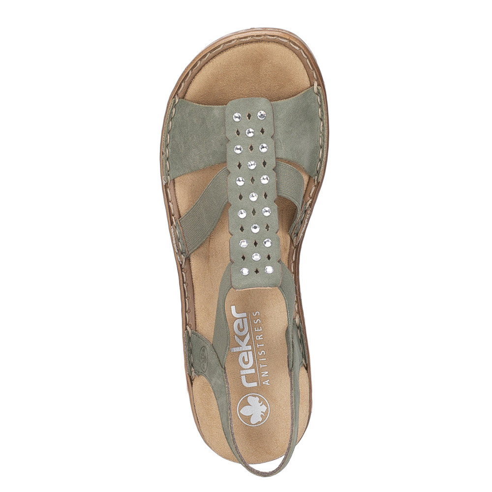 detail Dámské sandály RIEKER 60883-52 zelená S6