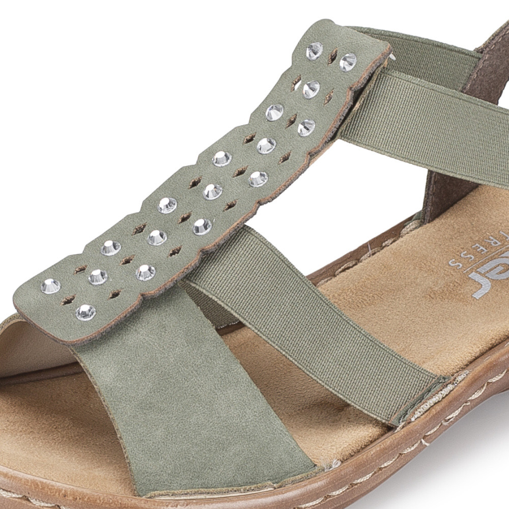 detail Dámské sandály RIEKER 60883-52 zelená S6