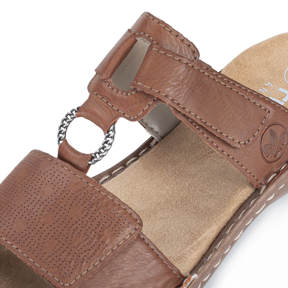 detail Dámské nazouváky RIEKER 60885-24 hnědá S6