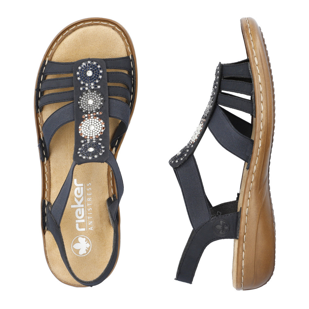 detail Dámské sandály RIEKER 608G9-14 modrá S6