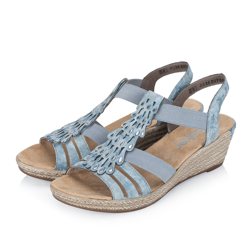 detail Dámské sandály RIEKER 62436-12 modrá S6