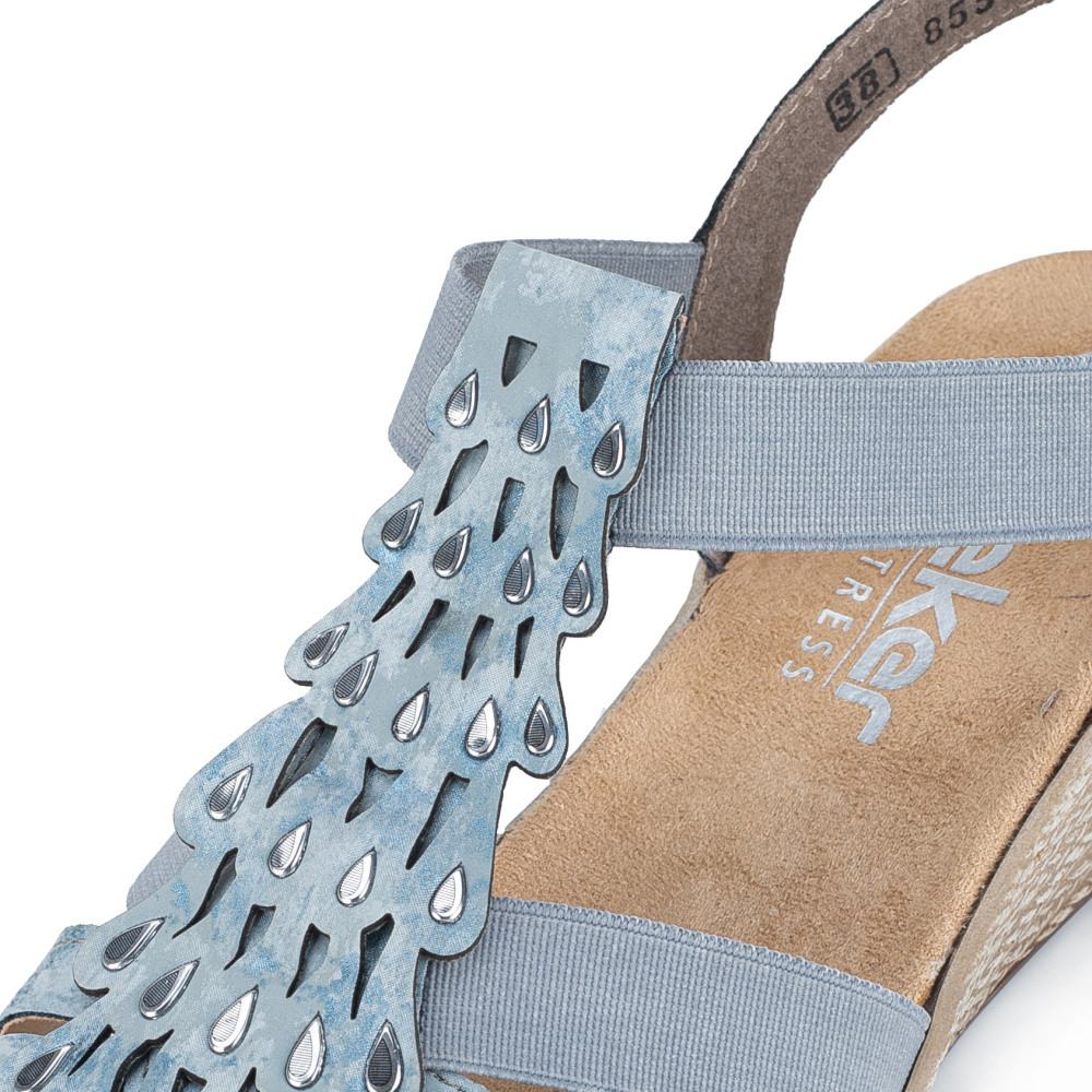 detail Dámské sandály RIEKER 62436-12 modrá S6