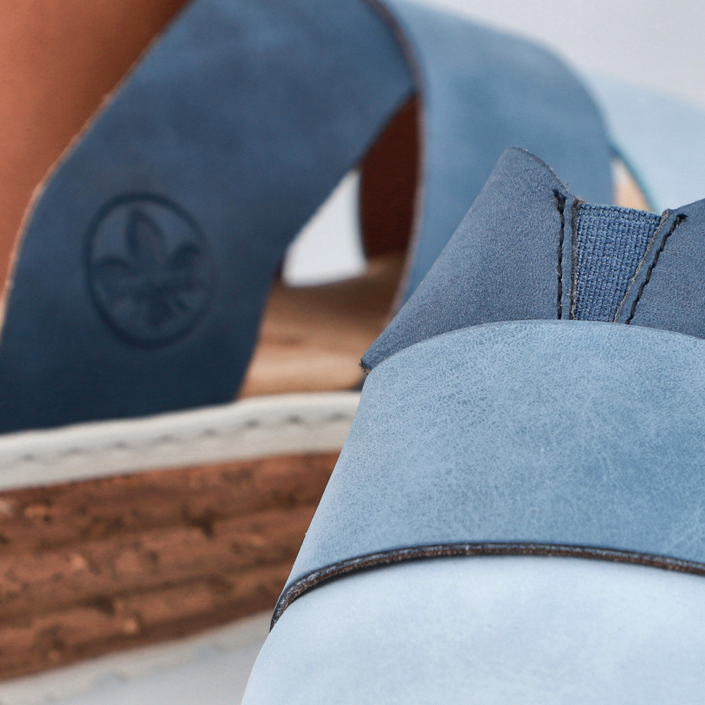 detail Dámské nazouváky RIEKER 62780-12 modrá S6