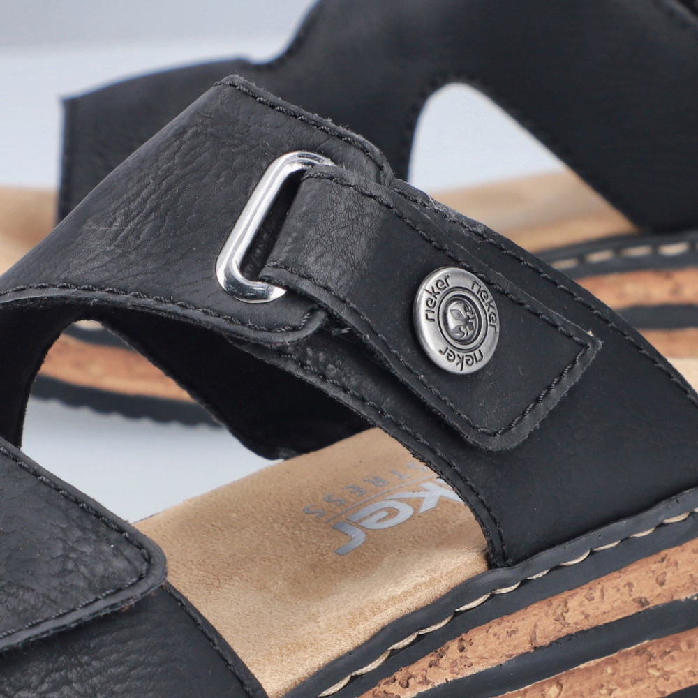 detail Dámské nazouváky RIEKER 62980-01 černá S6