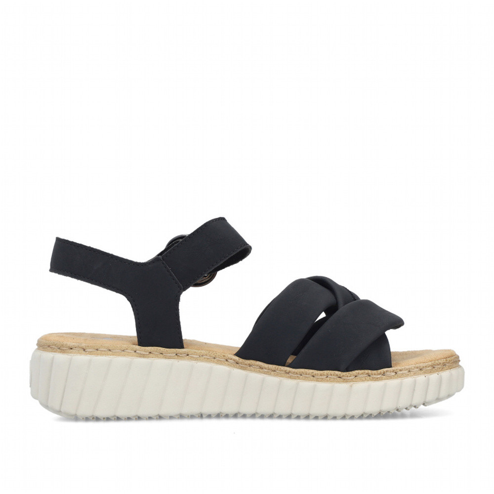 detail Dámské sandály RIEKER 63270-00 černá S6