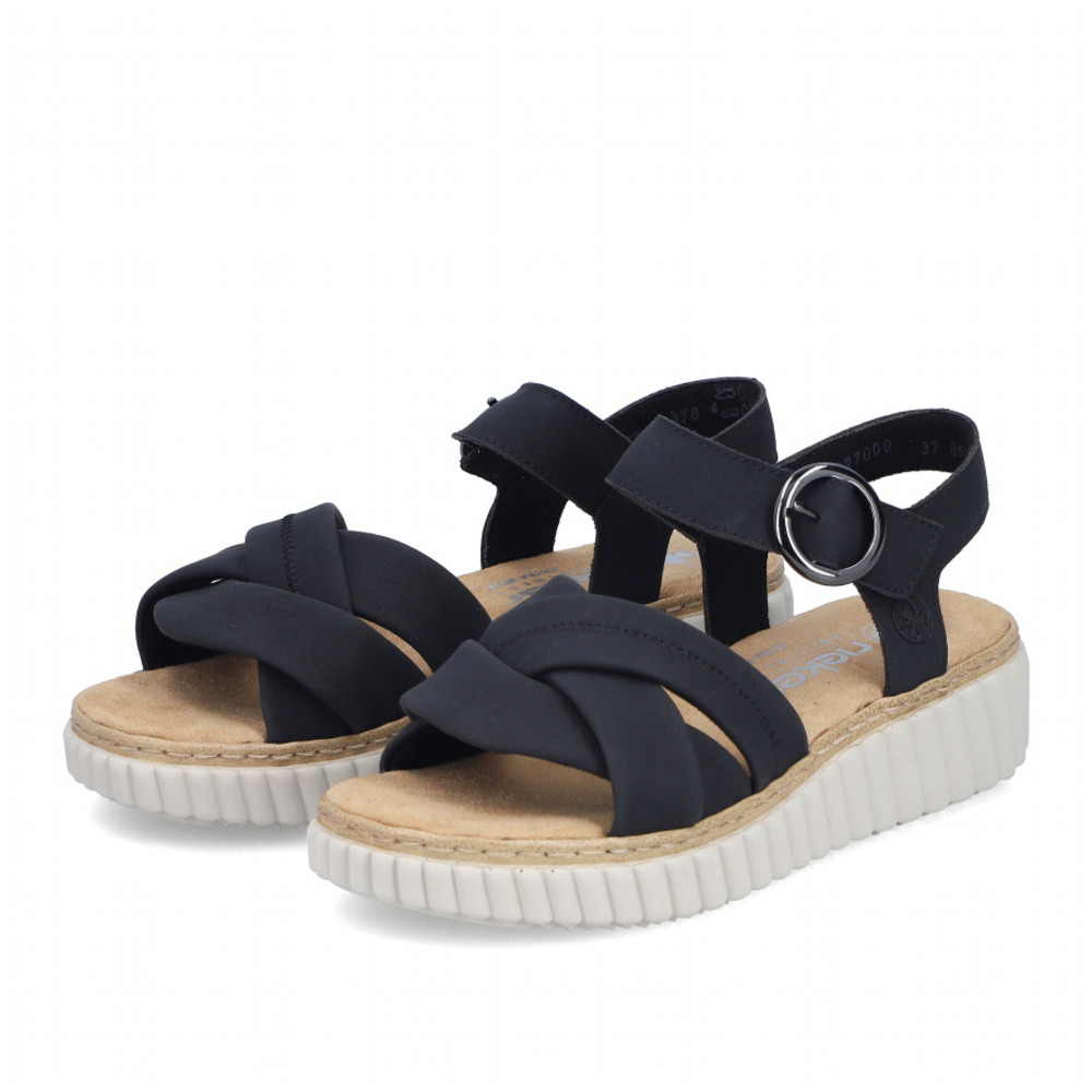 detail Dámské sandály RIEKER 63270-00 černá S6