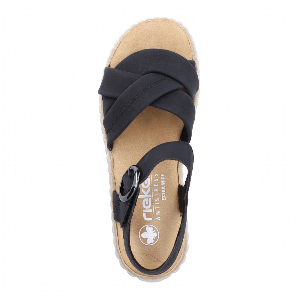 detail Dámské sandály RIEKER 63270-00 černá S6
