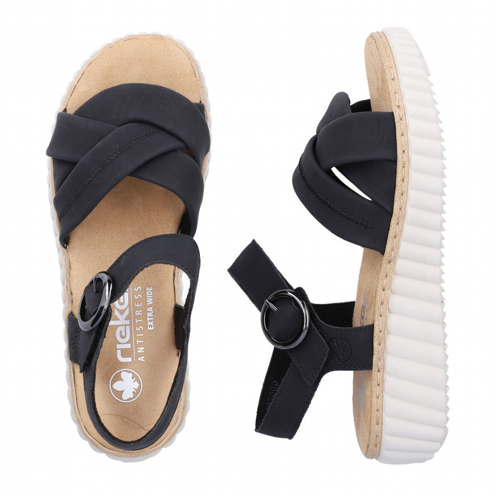 detail Dámské sandály RIEKER 63270-00 černá S6