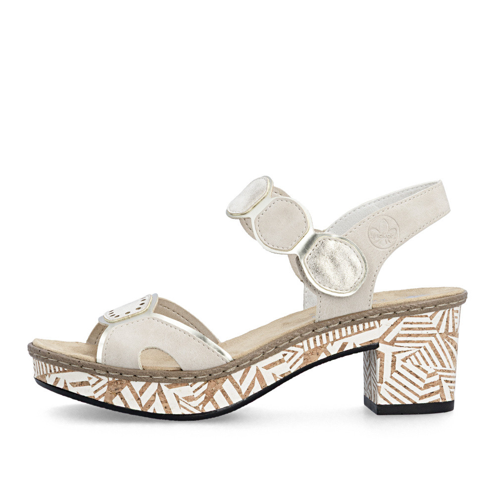 detail Dámské sandály RIEKER 63876-62 béžová S6