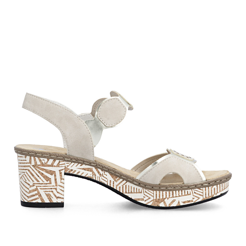 detail Dámské sandály RIEKER 63876-62 béžová S6