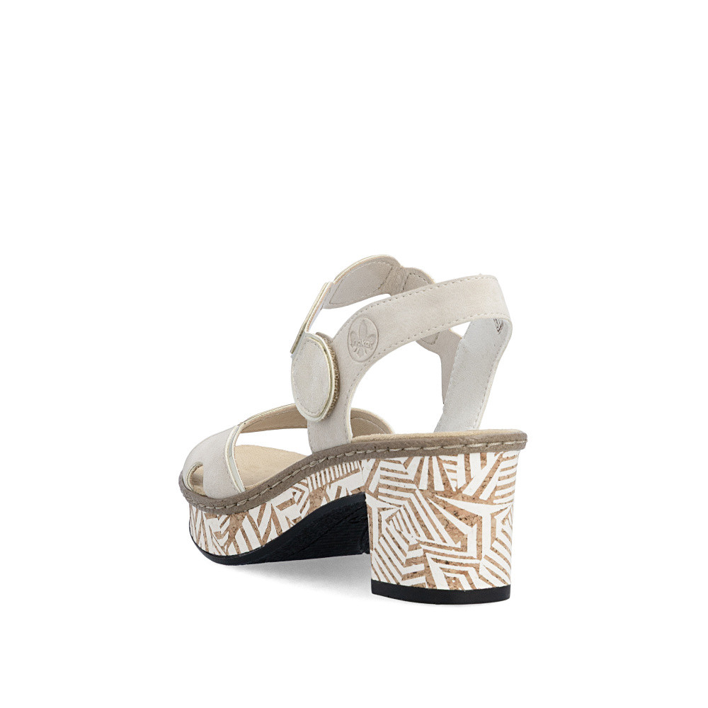 detail Dámské sandály RIEKER 63876-62 béžová S6