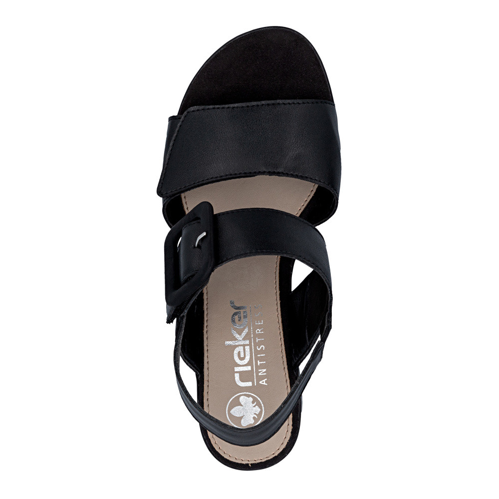 detail Dámské sandály RIEKER 64664-00 černá S6