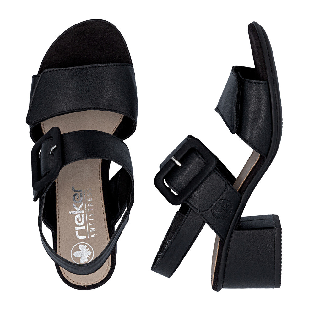 detail Dámské sandály RIEKER 64664-00 černá S6